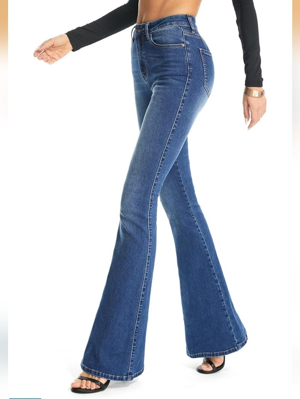 Flying Banana Totally Shaping Curvy Flare Leg Jeans Sz 10